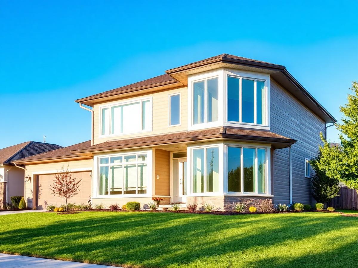 Modern home with clean windows